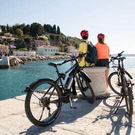 Piran: 5-rätters Boutique Food Tour med elcyklar