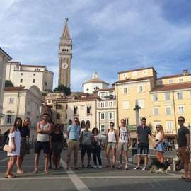Piran: tour a pie con degustación de vinos y comida local
