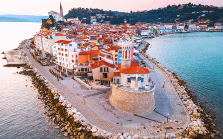 From Trieste: Piran and the slovenian hills