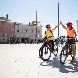 Piran: 5-rätters Boutique Food Tour med elcyklar
