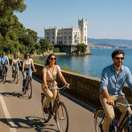 Tour in e-bike di Trieste: centro storico, Castello di Miramare e gelato